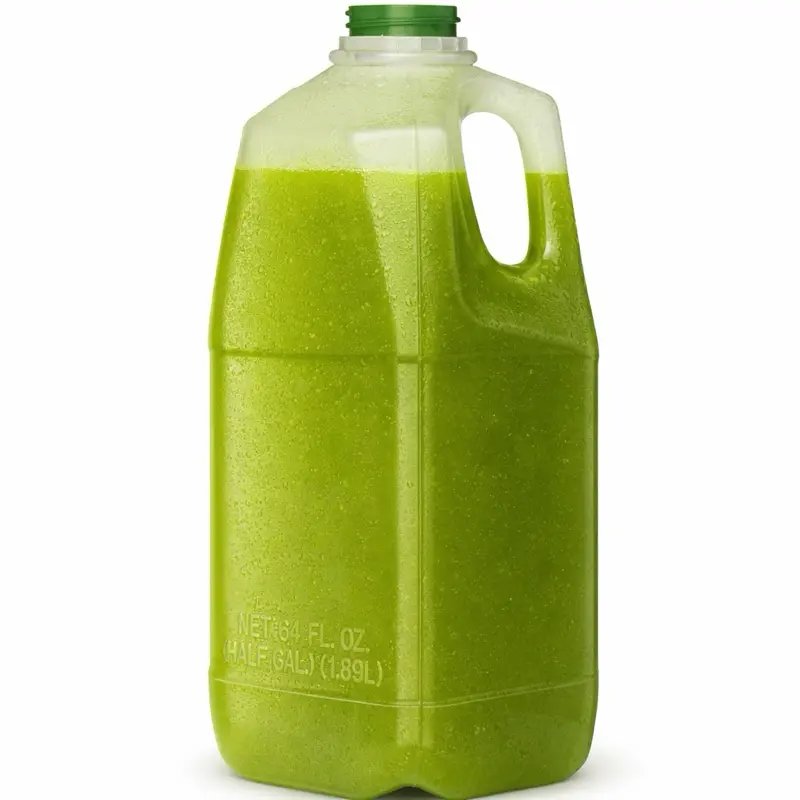 Asosi Gallon 1,1/2 - 64 Fl oz, 1.1 Gallon, 1.89L, Lime Green color, Plastic Bottle