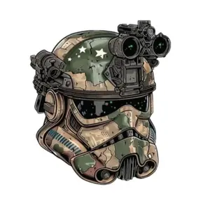 Tactical Space Trooper Sticker Night Vision Goggles Helmet Vinyl Decal for Water Bottles Laptop and Gun Case Aesthetic Military Gear Decor