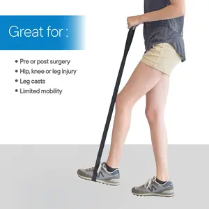 35 Inch Long Leg Lifter - Durable & Rigid Hand Strap & Foot Loop - Ideal Mobility Tool for Wheelchair, Hip & Knee Replacement Surgery