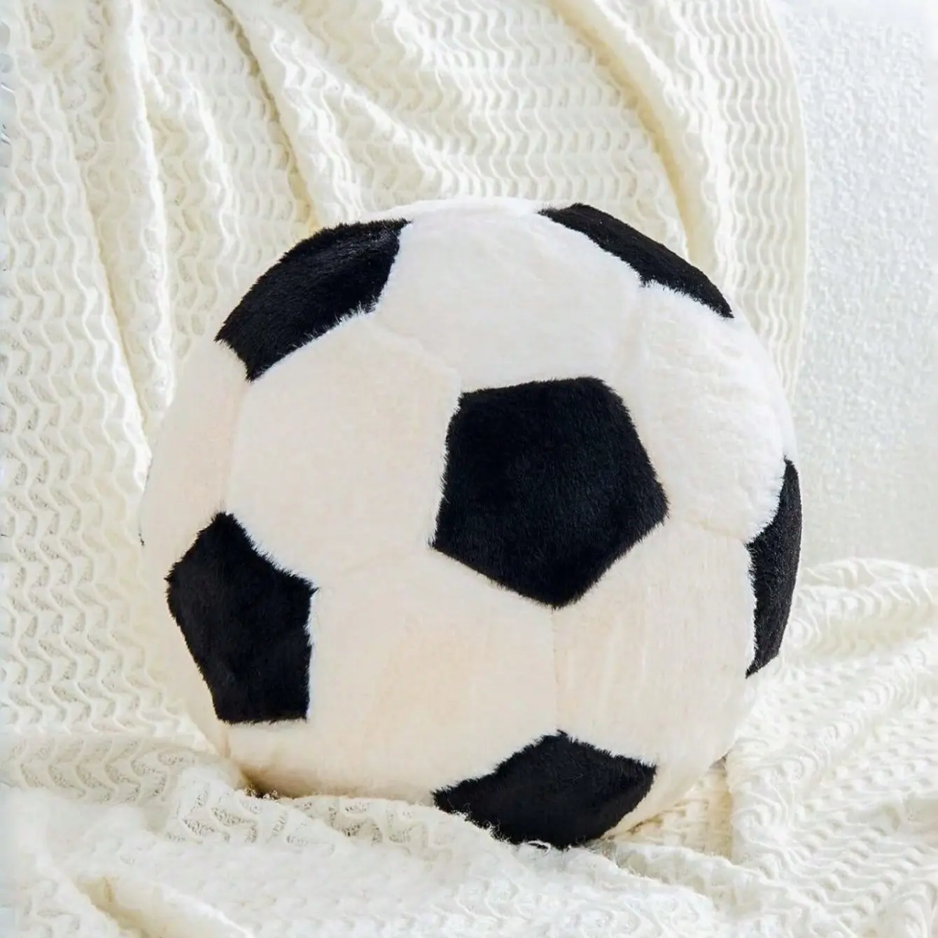 Football Shape Plush Pillow, Ultra Soft Filled Cushion, Home Decorative Cushion, Simple Sports Style, Bedroom Living Room Game Room Decor, 1 Piece, Creative Decorative Cushion, Comfy Cushions