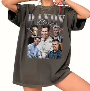 Randy Travis Bootleg Shirt Retro 90s Country Music Tee for Southern Fans Casual Cotton