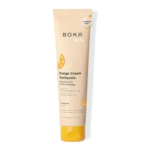 Boka Fluoride Free Toothpaste Nano Hydroxyapatite Toothpaste - Orange Cream Flavor, 4 oz US Manufactured