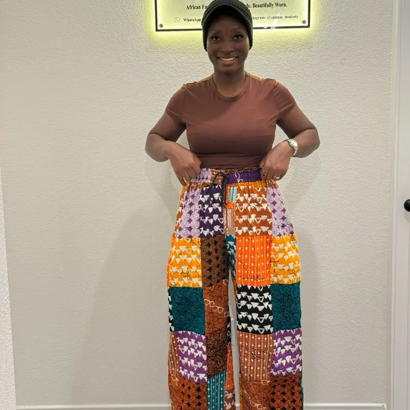 Women's Ankara Palazzo Pants, High-Waisted, Flowy Wide-Leg Trousers for