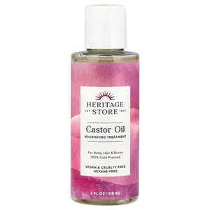 Heritage Store Castor Oil, Nourishing Treatment, 4 fl oz (118 ml)