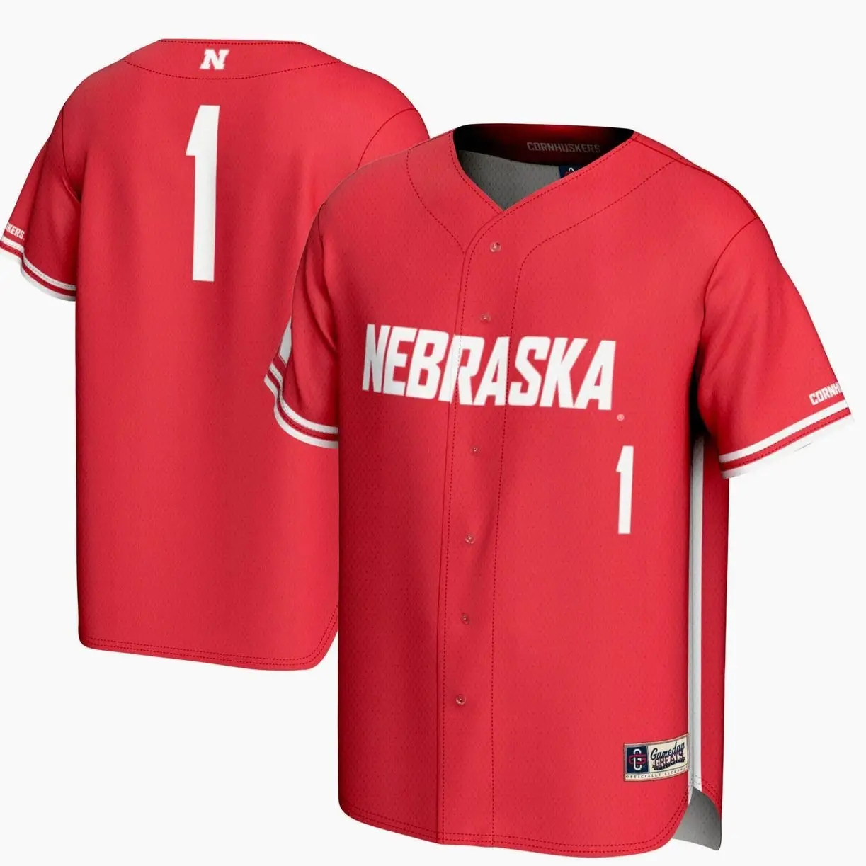 #1 Nebraska Huskers GameDay Greats Lightweight Baseball Jersey - Scarlet