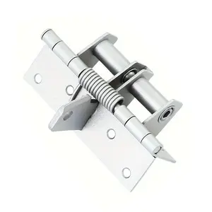 Door Automatic Closing Spring Leaf Installation Hinge, 1 Right Angle Positioner, Multi-Functional Door Closer Includes 8 Screws, Easy to Install and Adjust, Adjustable Door Hinge