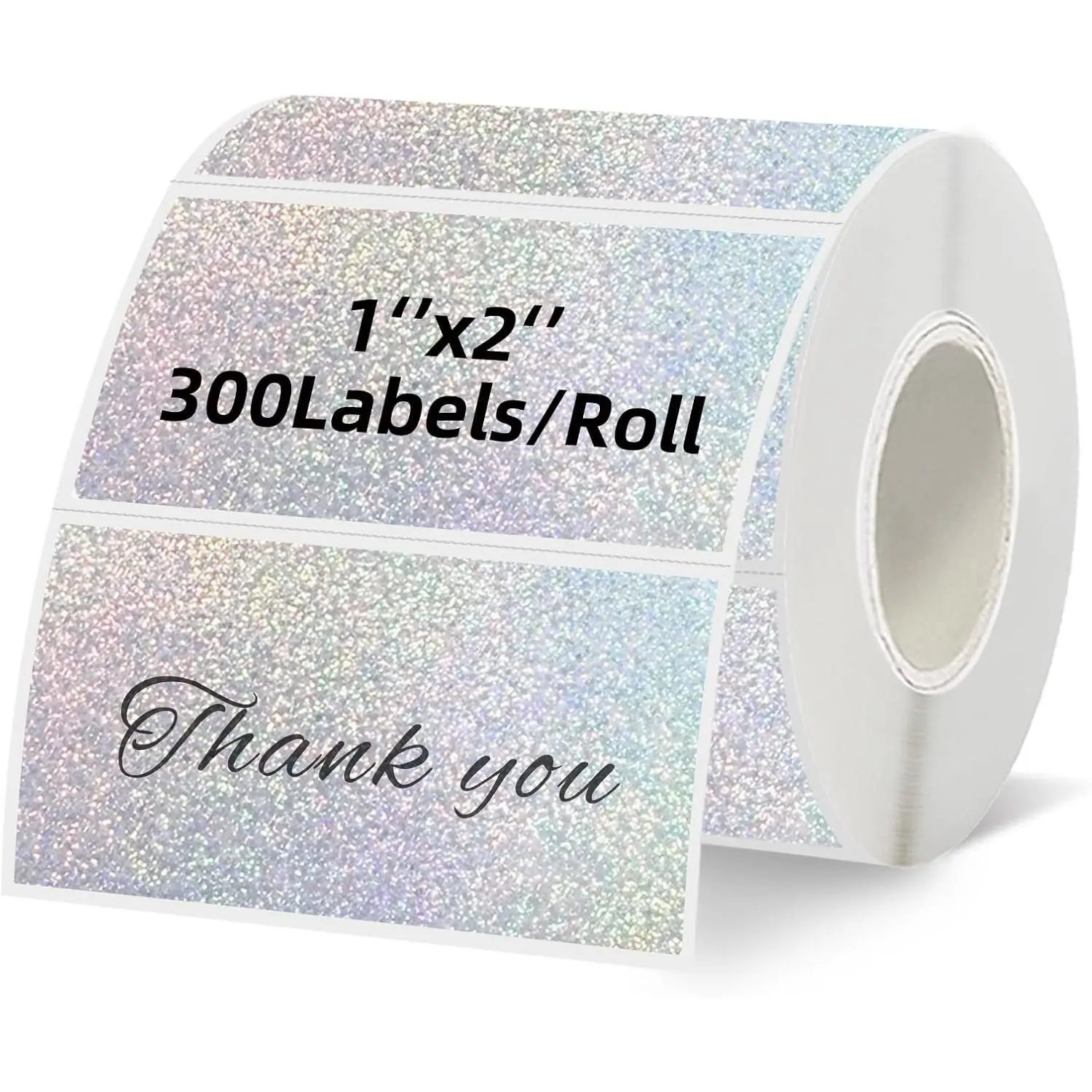 2''x1'' Holographic Direct Thermal Barcode Labels,Self-Adhesive Thermal Printer Stickers for Address Design DIY Logo Business(Dots)