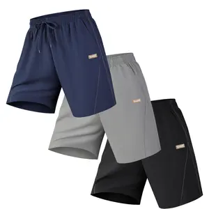 3pcs Men's Summer Sports Shorts  Breathable  Fitness Casual Five-Point Pants for Running Training