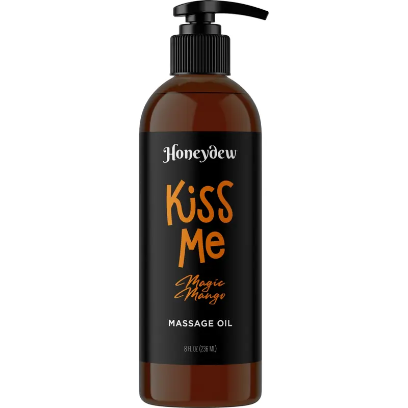 Kiss Me Magic Mango Massage Oil - Tropical Scented Body Oil for Couples Date Night & Self-Care | Honeydew Hydrating Mango Aroma for Glowing Skin & Home Spa | Moisturizing Aromatherapy for Professional Massage | Nourishing All-Skin Body Oil