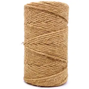 Jute Twine 328 Feet 2.5mm 4Ply Heavy Duty Natural Jute Rope String for Home Gardening Plant Picture Hanger Industrial Packing String for Gifts Presents Mason Jars Wedding Decorations Crafts