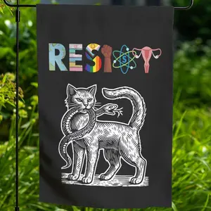 Resist Garden Flag, Banned Books Reproductive LGBT Rights Social Justice Climate Change Science Liberal Feminist BLM Activist Banner Flag UAG10