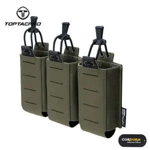 TOPTACPRO Tactica Triple Mag Pouch for 556 Mag MOLLE Pouch Carrier Quick Realease 8528