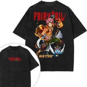 Nat.su Dragneel Shirt, Fairy Tail Anime Vintage Shirt, Gift for Men, Gift for Women, Crew Neck T-shirt, Trending T-shirt