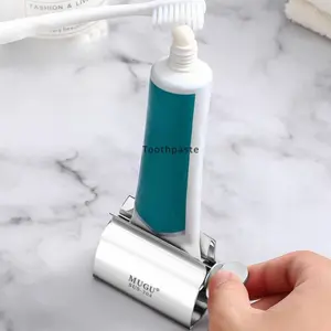 304 Stainless Steel Squeeze Toothpaste Device Practical Squeezer Toothpaste Holder Presser Portable Squeeze Facial Cleanser Toothpaste Clip hot  air  dryer family bathroom decor waterproof holder brush  sterilizer tartar remover UV Rechargeable Toothbrush