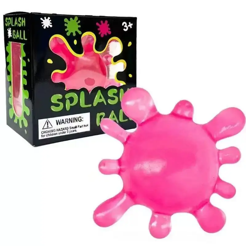 Virus Squeeze Stress-Relief Toy TPR Soft Gel Fidget Ball, Bacteria-Shaped Prank Squishy Toy for Kids