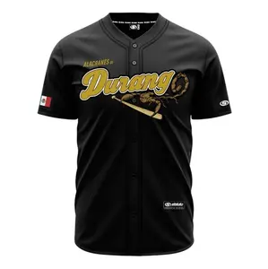 (BLACK) LOS Alacranes De Durango Baseball Jersey, Durango Jersey for Men Women Youth And Kids, Durango Baseball Shirt, Hiphop Jersey, All-Over Print Baseball Jersey