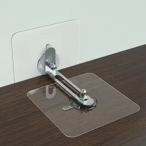 Wall-Mounted Anti-Tip Safety Strap, Plastic Furniture Stabilizer, No-Drill Cabinet Anchor, Bookshelf TV Shoe Cabinet Wardrobe Secure Holder, Home Safety Device