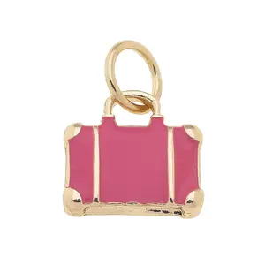Suitcase Charm in Fuchsia