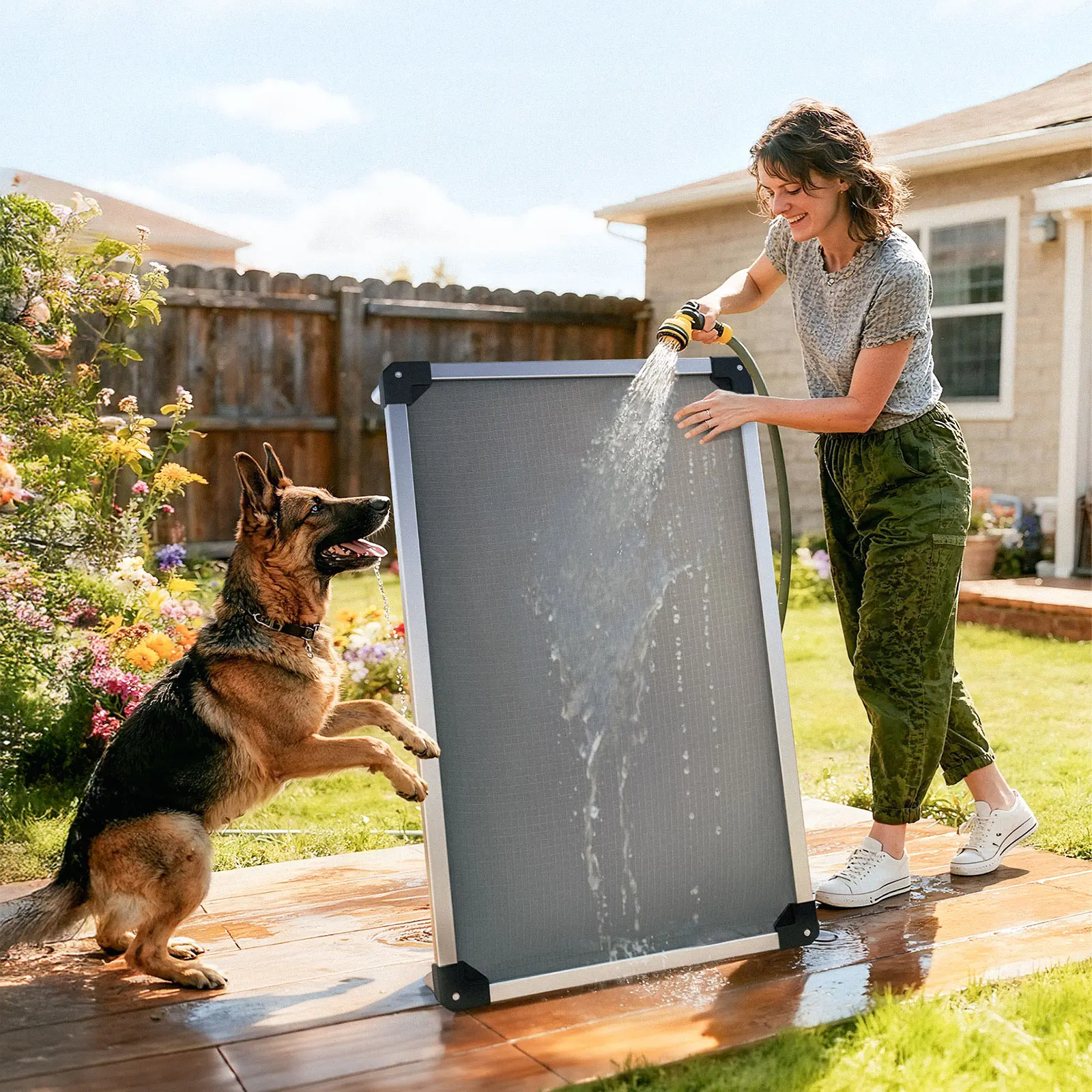 FXW TitanNest Built-to-Last Elevated Dog Bed - Chew Resistant, Durable, Reinforced Large Cushioned Bed for Big Dogs, Rinse-Clean Outdoor Cot, Chew Resistant Beds, Durable Beds