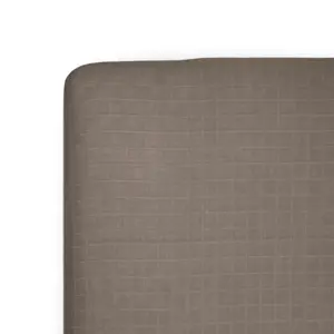 Cotton Muslin Crib Sheet - Mocha