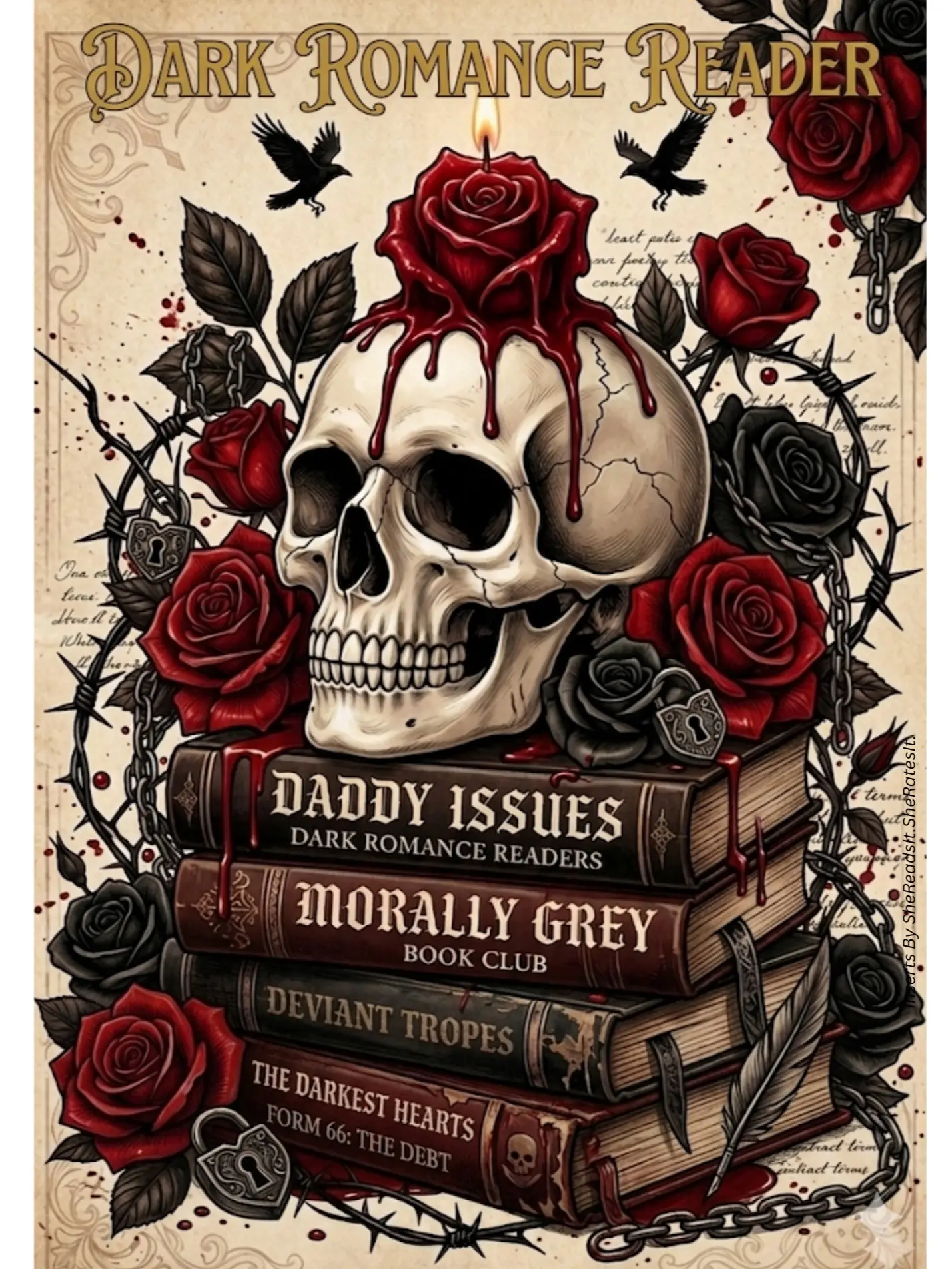 Dark Romance Reader Kindle Insert