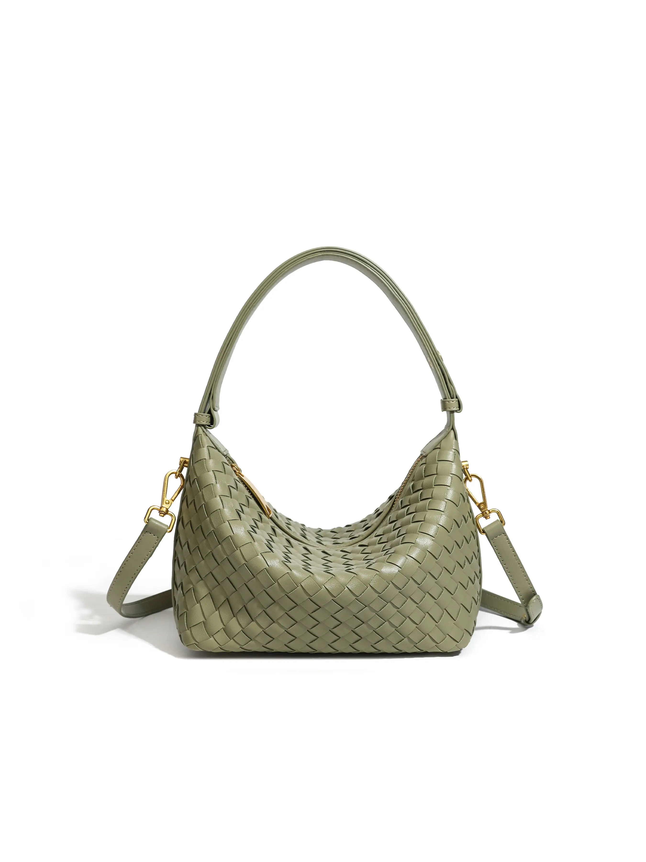 Luxury Handmade Woven Bag for Women, Fashionable Underarm Glossy Leather Crossbody Shoulder Bag, Casual Shoulder Bag, Large Capacity Handbag, Elegant and Simple Design