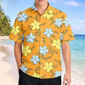 Floral Cosplay Hawaii Shirt, Tropical Aloha Button Up Shirt, Movie Tropical Shirt, Casual Summer Shirt, Pirate, Chef