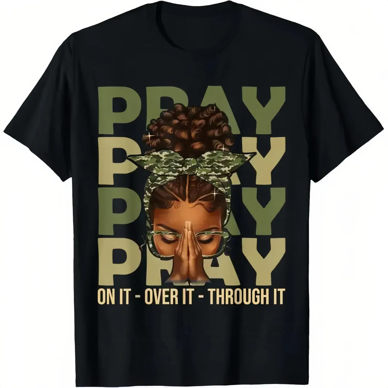 Unisex Short-Sleeve Streetwear T-Shirt - Inspirational Black Woman Afro Christian Sayings, Fashionable Comfortable Fabric for Men and Women, Shortsleeve