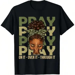 Fortify Your Faith With Inspirational Black Woman Afro Christian Sayings T Shirt for Male and Female