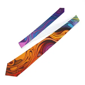 Multi Colored Tie Dyed Necktie - Assorted Colors, Soft Fabric, Ideal for Everyday Wear
