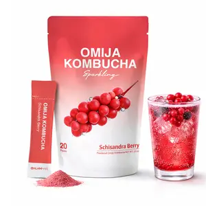 DALAMHARI Super Kombucha OMIJA 21T | Schisandra Berry Fizz | Known for Adaptogenic Properties | 19 Strains Probiotics | Zero Sugar Wellness Tea