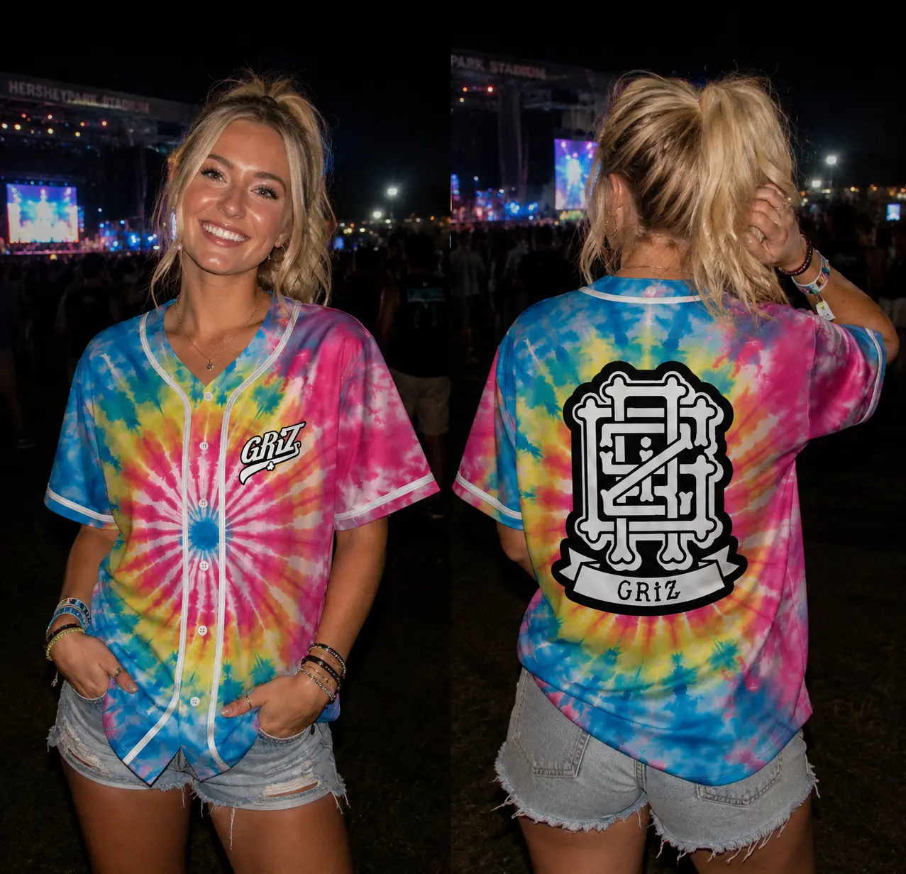 Griz Colorful Acid Trip Baseball Jersey | EDM Festival Unisex Shirt