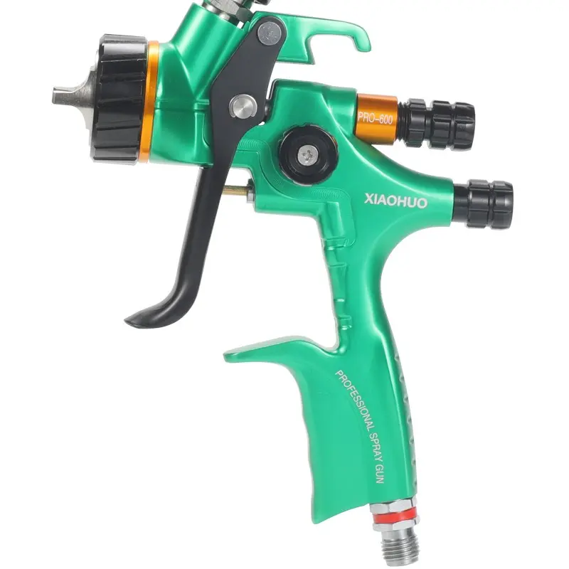 New Pro-600 Limited Edition Hvlp Automatic Spray Gun, Professional Car Paint Sprayer Tool with Adapter and Mixing Tank