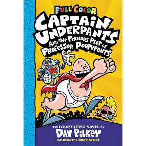 USED-Captain Underpants and the Perilous Plot of Professor Poopypants: Color Edition (Captain Underpants #4): From the Creator of Dog Man: Volume 4 by Pilkey, Dav (Hardcover)