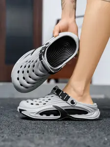 2026 Men's New Summer Trendy Thick-soled Clogs, Non-slip, Odor-resistant & Quick-drying, Outdoor Beach Casual Breathable Dual-wear Slippers Footwear
