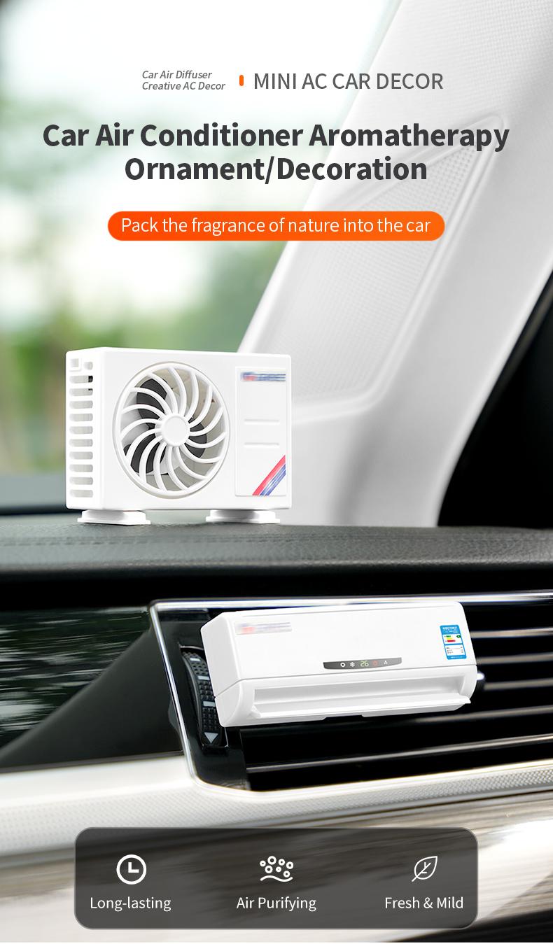 Car perfume air conditioner model, creative ornament, long-lasting fragrance, odor removal, vent outlet, solar-powered car interior aromatherapy