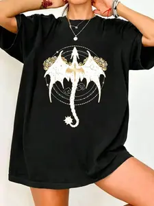 Basgiath War College Geometric Shirt, Bookish Graphic Shirt, Comfort Colors Fitted Shirt, Gifts For Readers, Fourth Wing Dragon Tshirt, Book Lover Gift, Dark Academia Aesthetic Gift, Casual Top Women Womenswear, Casual Stylish Clothing