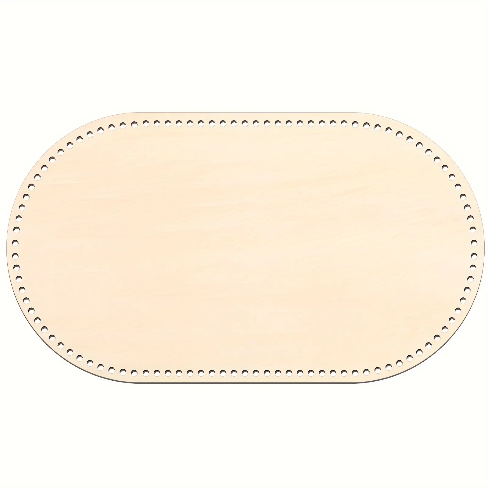 Moses Basket Wood Bottom, 27.56 x 15.75 inches (70 x 40 cm), oval natural wood Bottom for DIY crochet or woven crafts home decoration (base only), aperture: 1 cm