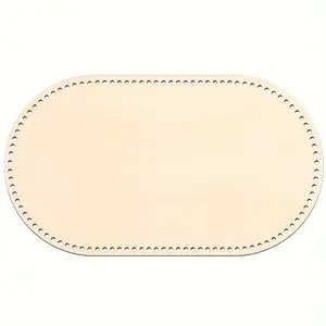 Moses Basket Wood Bottom, 27.56 x 15.75 inches (70 x 40 cm), oval natural wood Bottom for DIY crochet or woven crafts home decoration (base only), aperture: 1 cm