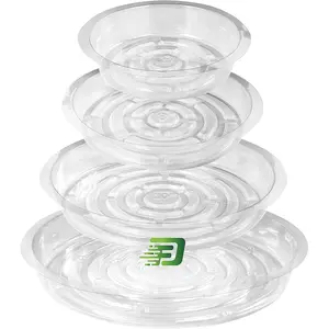 Plastic  , 18 count  Plates to Catch Water Indoor  of 6, 8,10,12 Inch, Plastic  Trays,  Drip Trays with No Holes