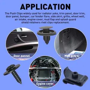 50x M6 Fastener Kit for Toyota - Body Bolts & U-nut Clips Compatible with Camry Corolla RAV4 Under Cover