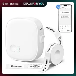 [DealsForYouDays] Bluetooth Thermal Label Printer with Tape AH-P05, Wireless Mini Label Makers, Waterproof & Rechargeable, Built-in Cutter, for Study Notes, Barcode, Memos, Home, Office, Kitchen