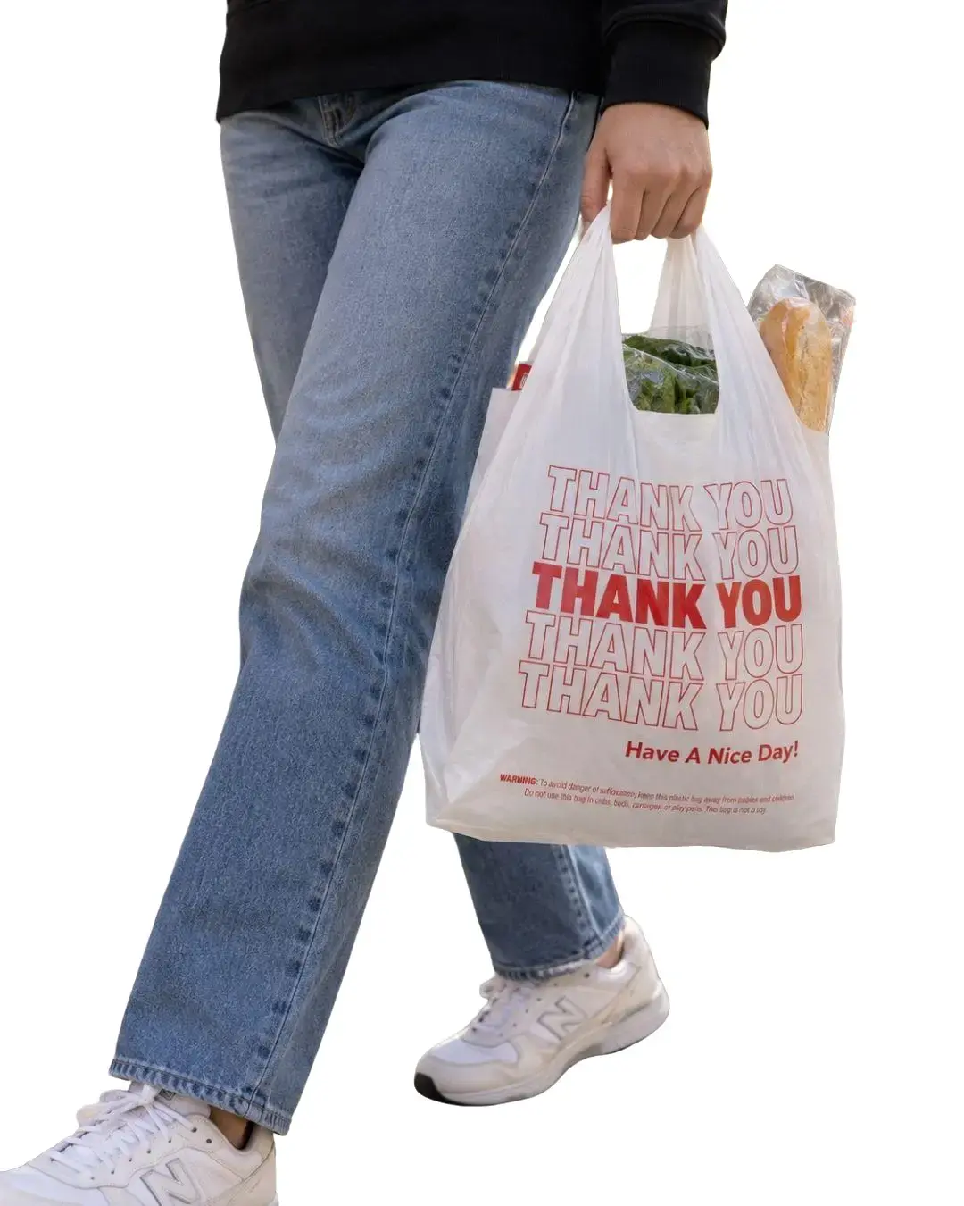 Bellin T-Shirt Thank You Plastic Grocery Store Shopping Carry Out Bags Tote Bag Bag For Bulk Bag Tshirt Bags Plastic Shopping Bags For Groceries