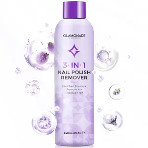 Acetone Nail Polish Remover: Professional Soak off Gel Nail Polish Remover Enriched with Natural Grape Seed Oil 8 Fl Oz for Acrylic Nail Glue Dip Powder for Home Salon
