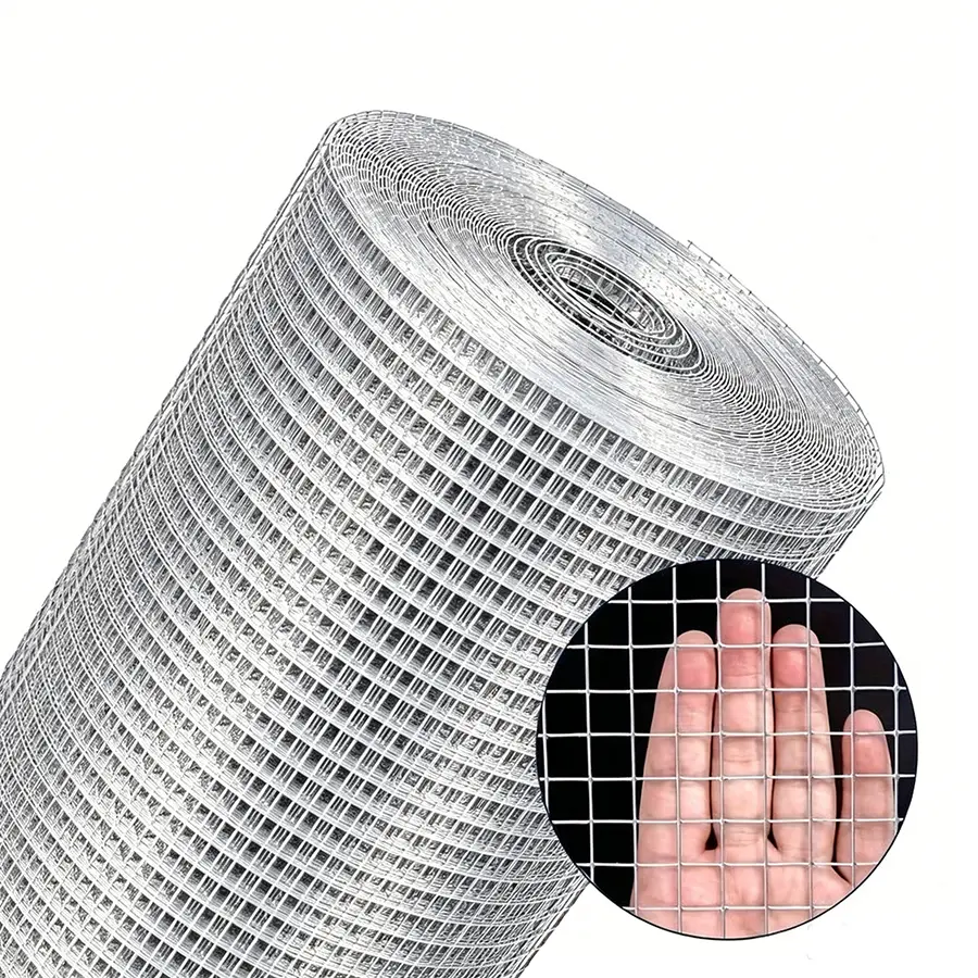 122/362 Inch Galvanized Wire Mesh Roll, 1/2 Inch Welded Wire Fence, 23 Gauge Metal Hardware Cloth, Chicken Coop Netting, Groundhog Barrier, Garden Fence, Rabbit Hutch & Outdoor Animal Enclosure