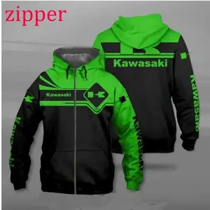 Men'S Plus Size Clothing Kawasaki Logo 3D Printed Hoodie Outdoor Casual Sportswear Outerwear Motorcycle Fan Team Uniform
