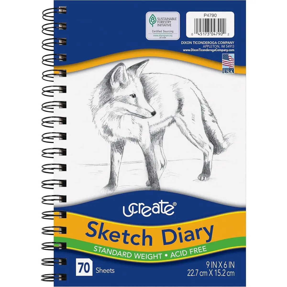 Pacon UCreate Sketch Diary, 9" x 6", 70 Sheets