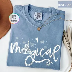 Comfort Colors/Gildan Magical Shirt, Magical Castle Tee, Women Shirts, Magic Kingdom Tshirt, World Trip, Girl Trip 2026, Matching, Family Vacation Tees