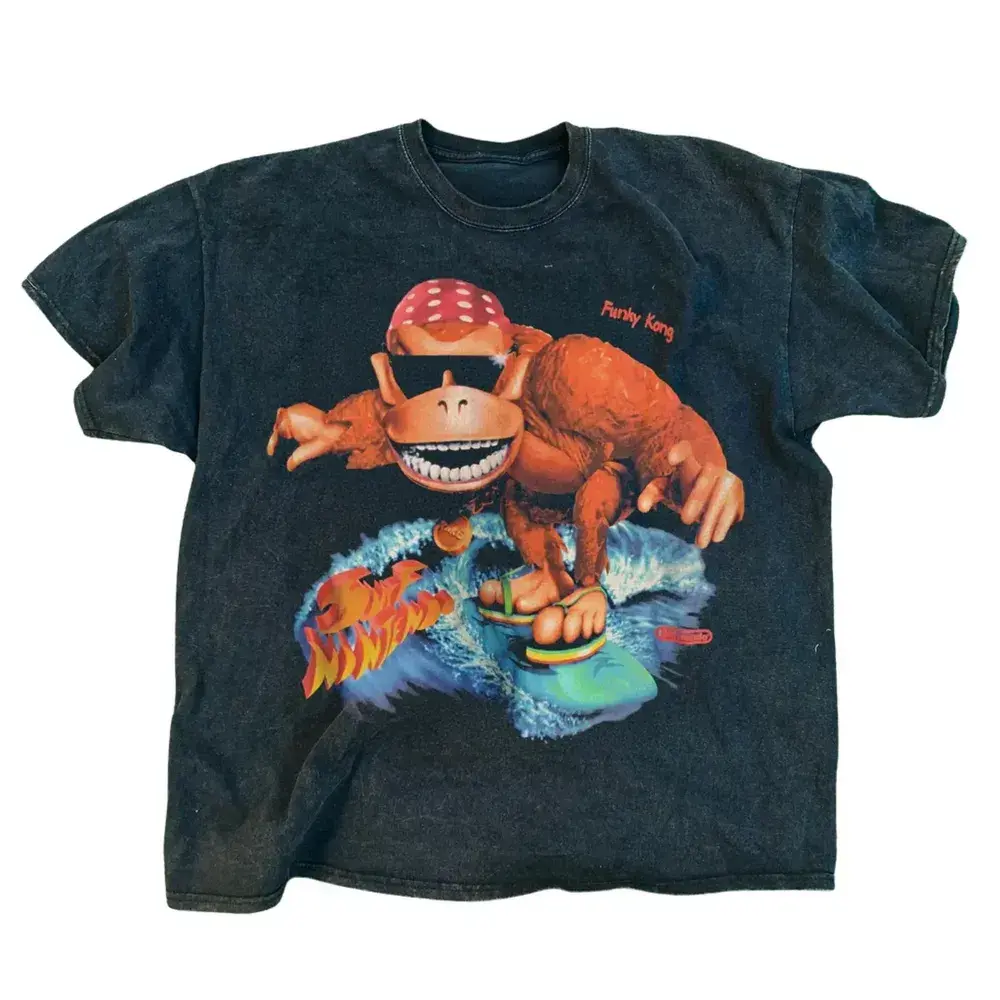 1995 vintage "funky kong surf" t-shirt, vacation outfits shirt, unisex vintage graphic tees gothic grunge y2k emo scene amity affliction style clothes men women streetwear