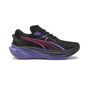 PUMA Womens Deviate Nitro 3 Digitokyo Running Sneakers Shoes - Black, Purple